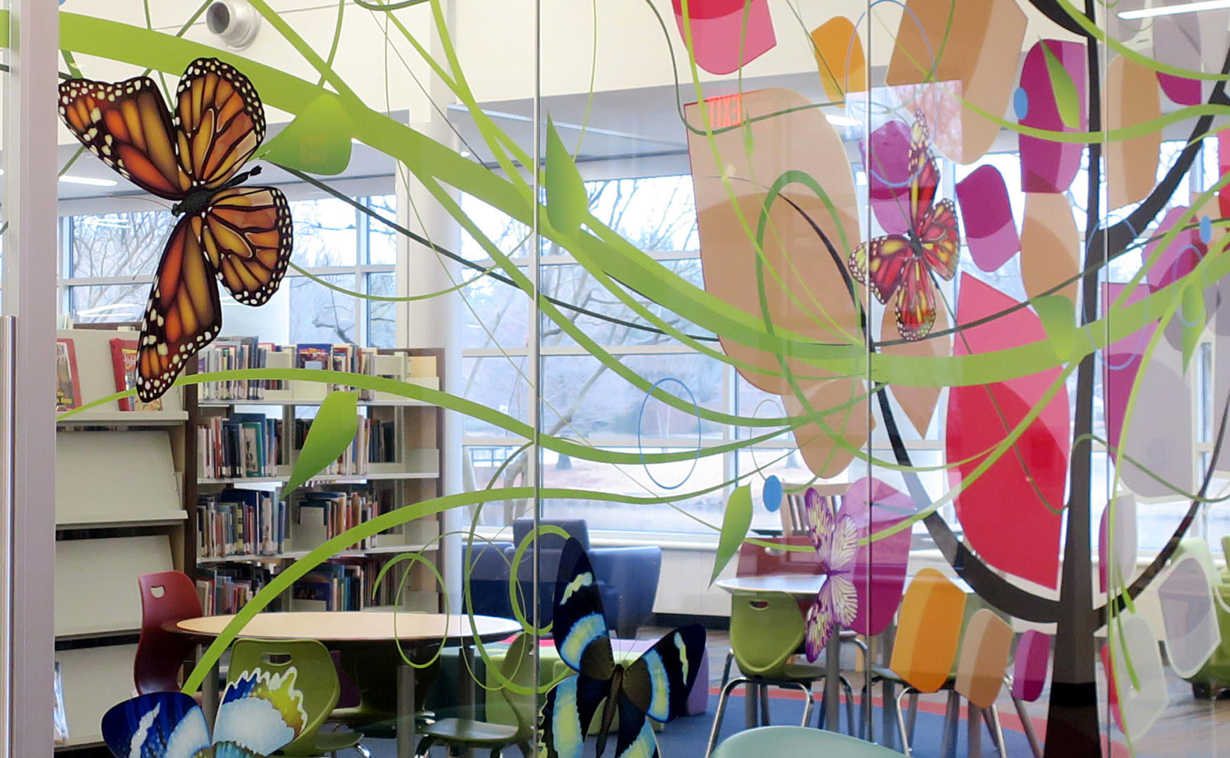 Coppell Library Glass partition