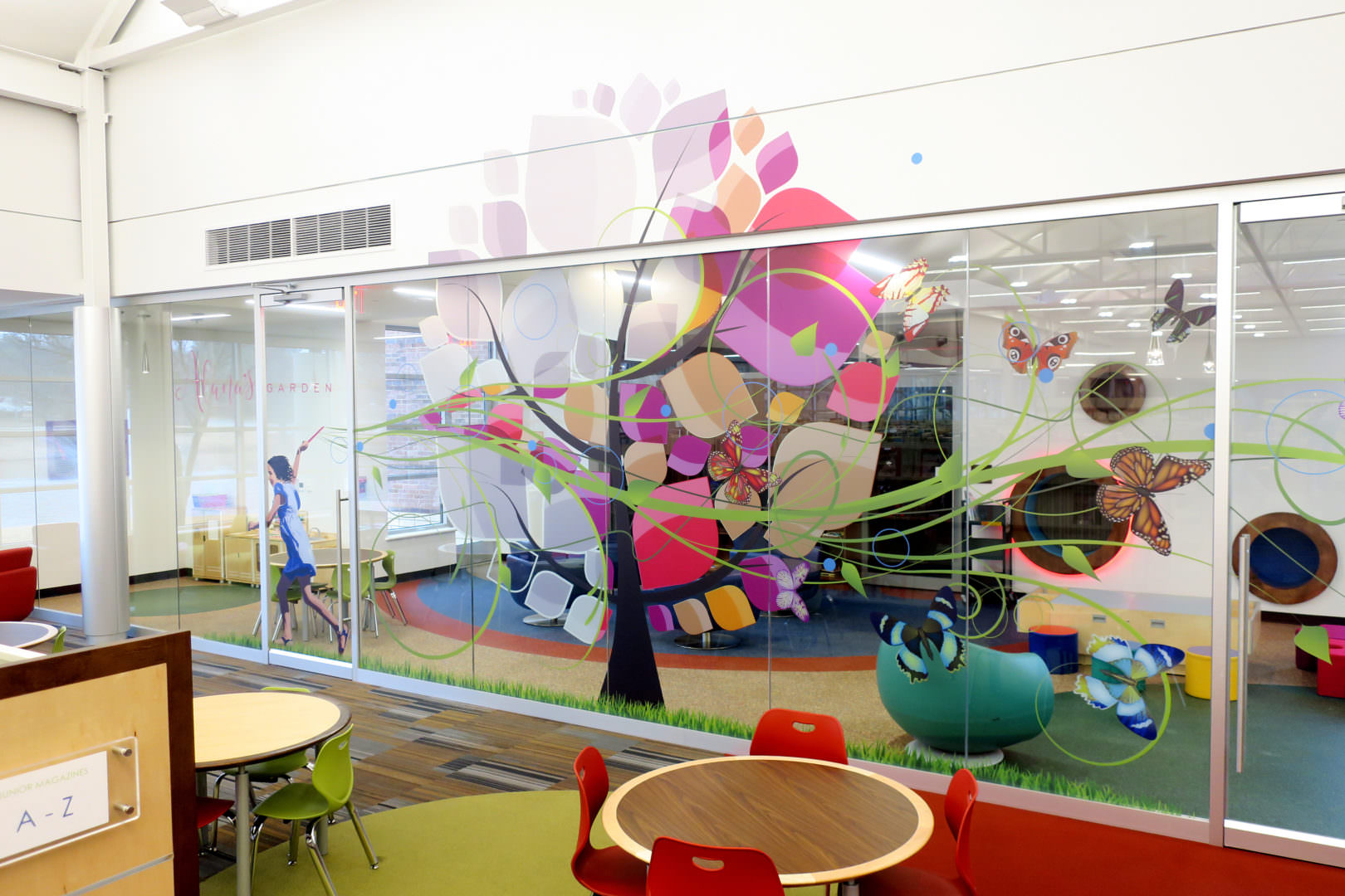 Coppell Library Glass partition