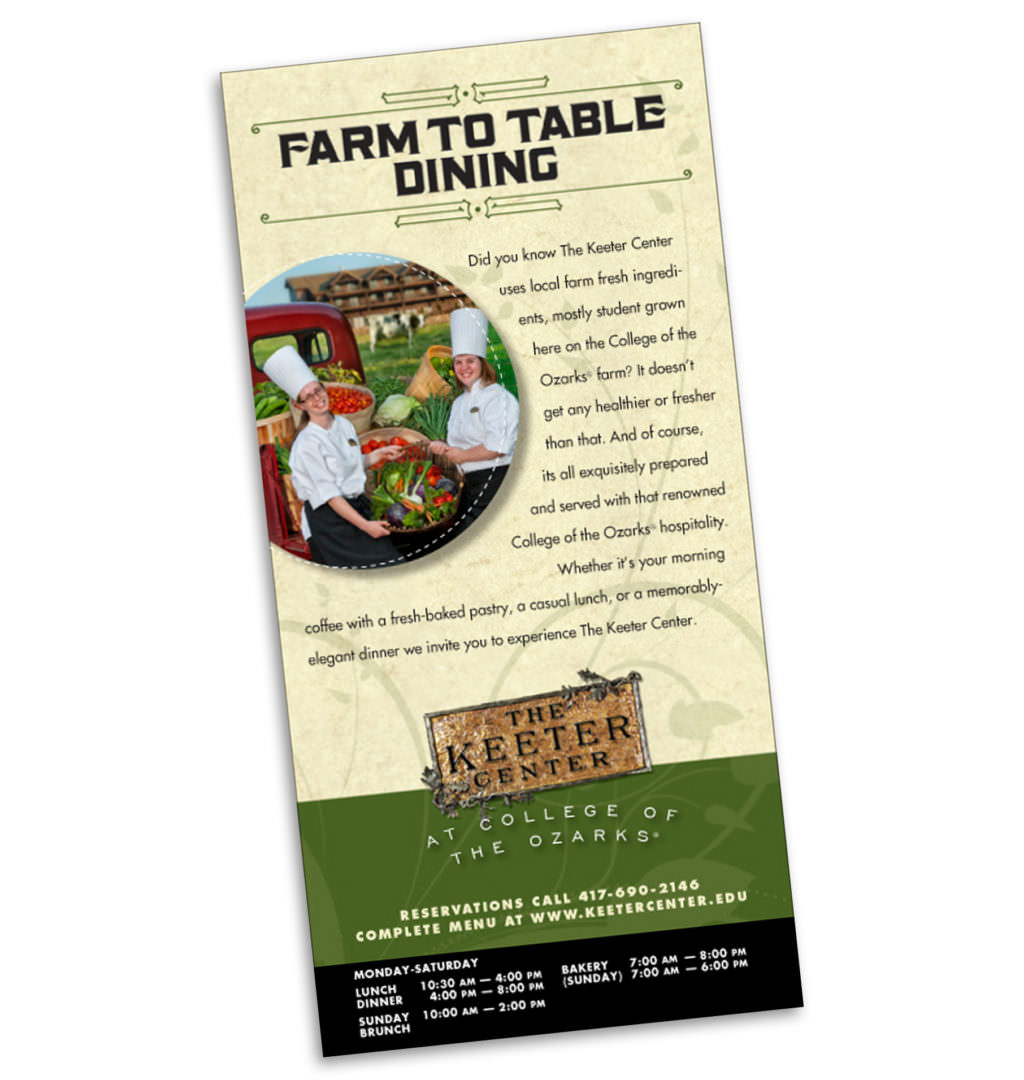 Keeter Center Farm To Table Ad