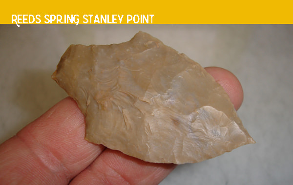 Stanley Point made of Reeds Spring chert