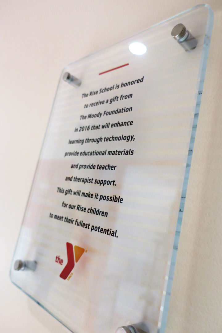 YMCA _Rise School plaque