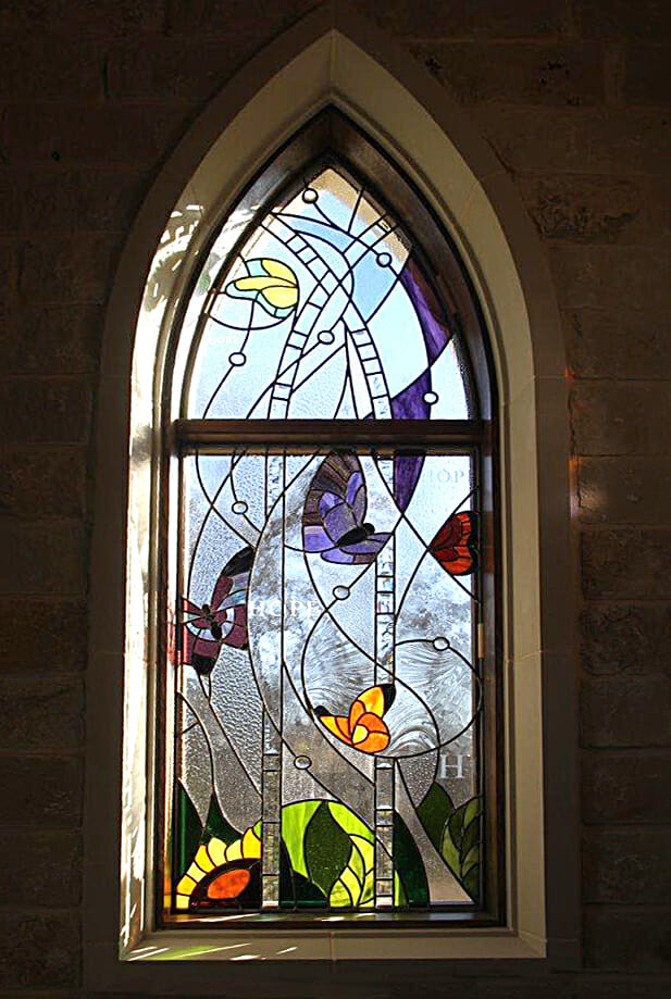 Hope Chapel bell tower window